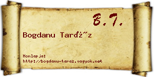 Bogdanu Taráz névjegykártya
